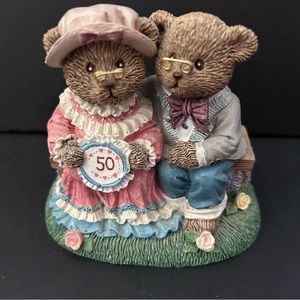 RUSS TEDDY TOWN Golden Memories of Our Wedding Day 50th ANNIVERSARY